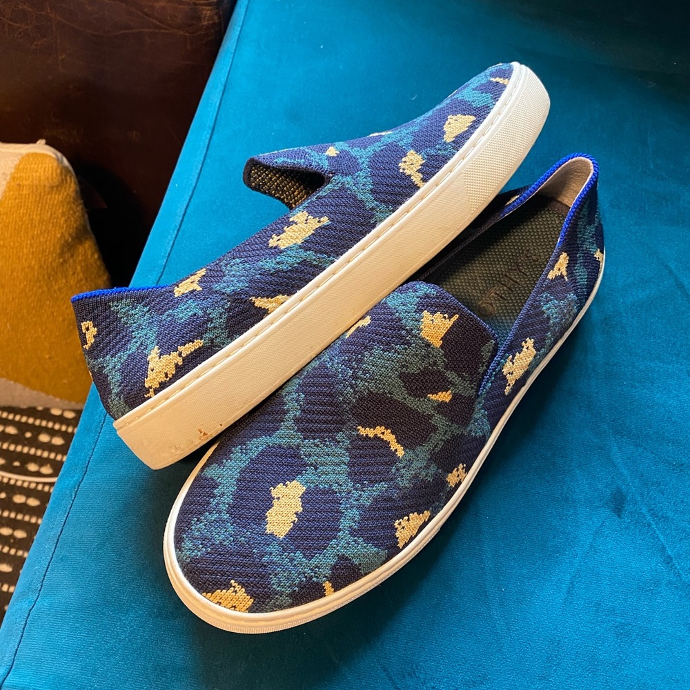 Rothy’s slip-on leopard sneakers